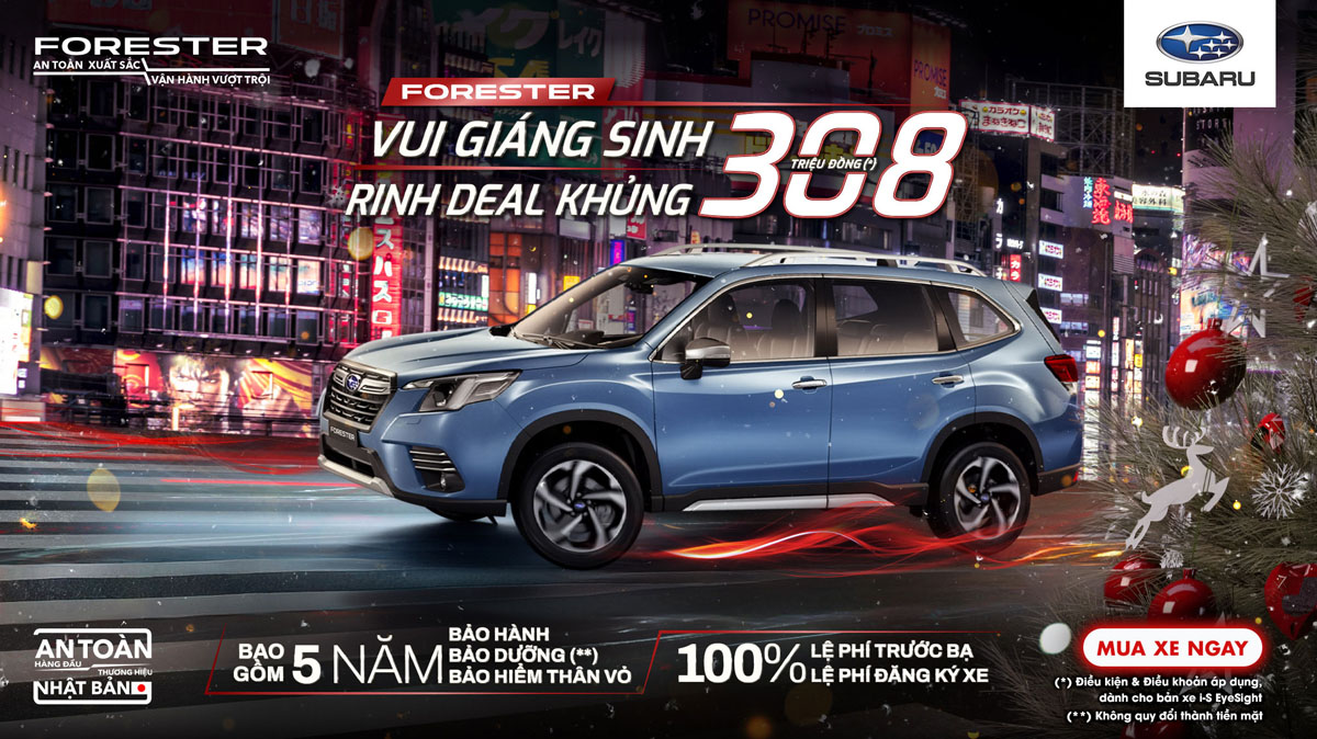CHƯƠNG TRÌNH KHUYẾN MẠI TRONG THÁNG DÀNH CHO XE SUBARU FORESTER